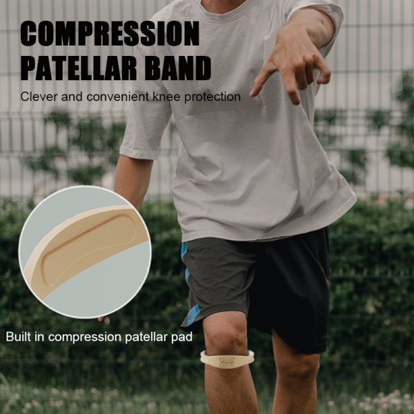 Patella Strap Basketball Knee Force Strap Knä Träning Knä P Beige