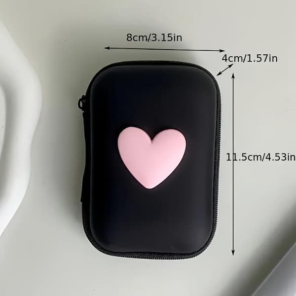 Opbevaringspose Bærbar Opladningsetui USB Datakabel Organizer Hovedtelefoner Black