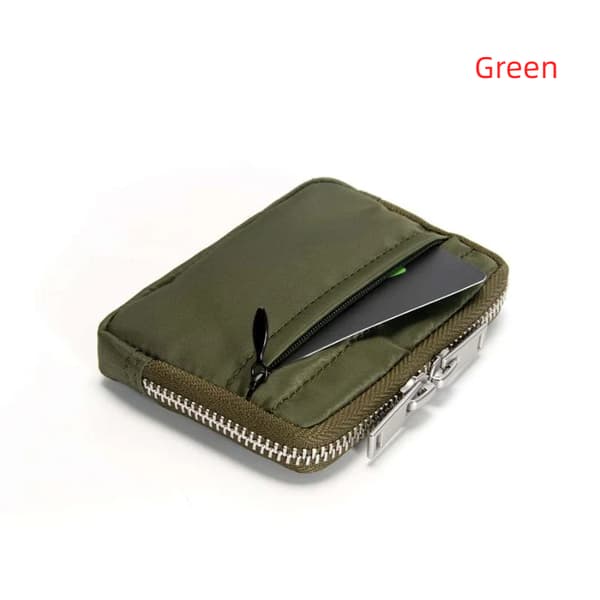 1 stk slank, vanntett nylon liten lommebok multifunksjonell Green