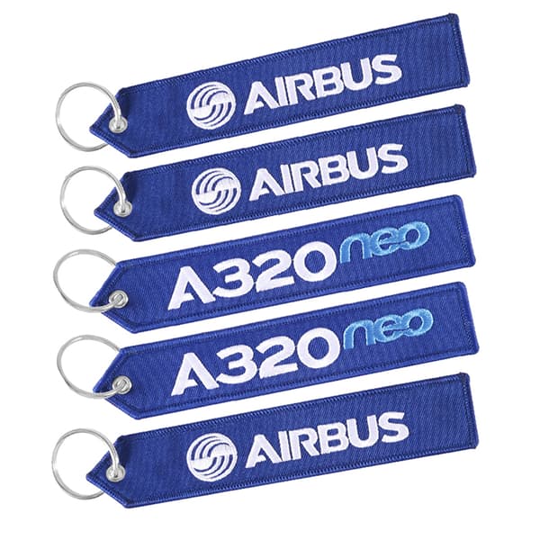 Airbus Nøglering Telefonstropper Broderi A320 Aviation Nøglering AIRBUS