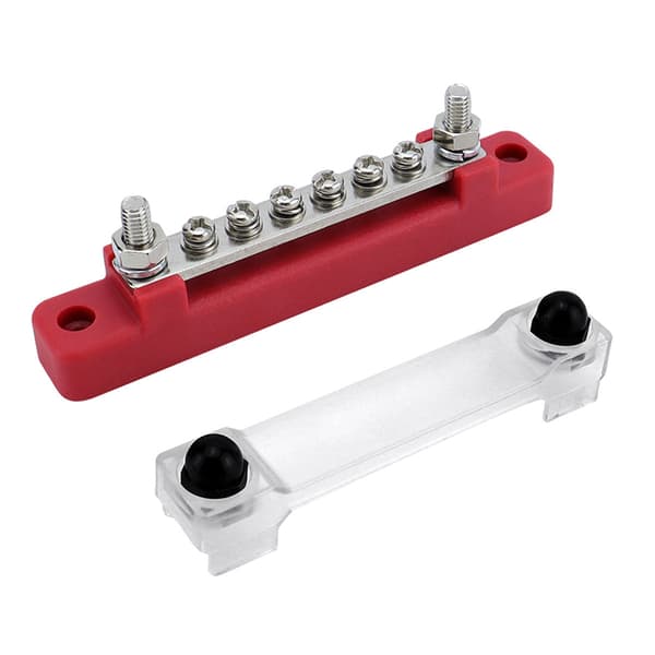 1/2st Samlingsskena Batteriströmfördelningsblock 12V M6 Stud Pos Red
