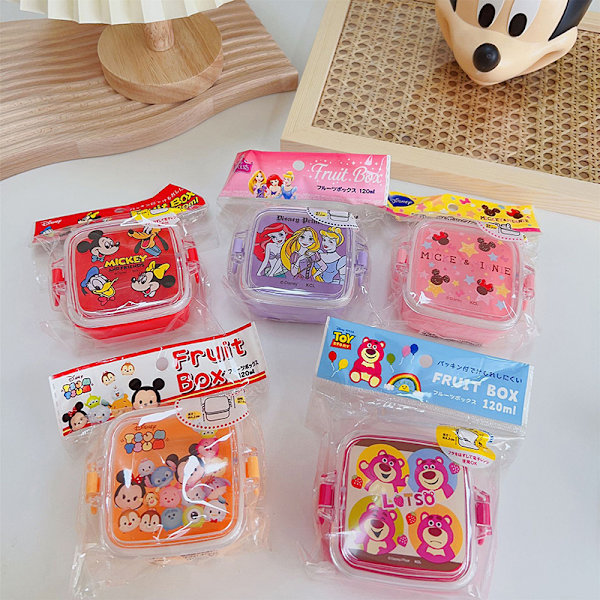 Lunchbox Barn Tecknad Bento Box Mikrovågsugn Snack Innehåll Red