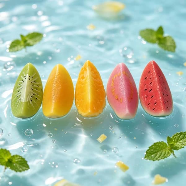10 st. dockhus mini skivad frukt vattenmelon guava kiwi re A8 10pcs