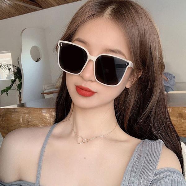 Mode Nya GM Solglasögon Dammode Square Classic Vintag Beige