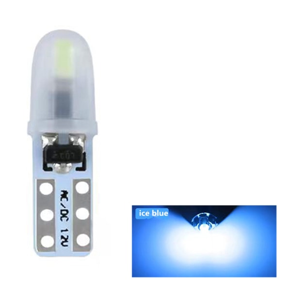5st T5 Led bil interiör ljus indikator instrumentbräda mätare ice blue