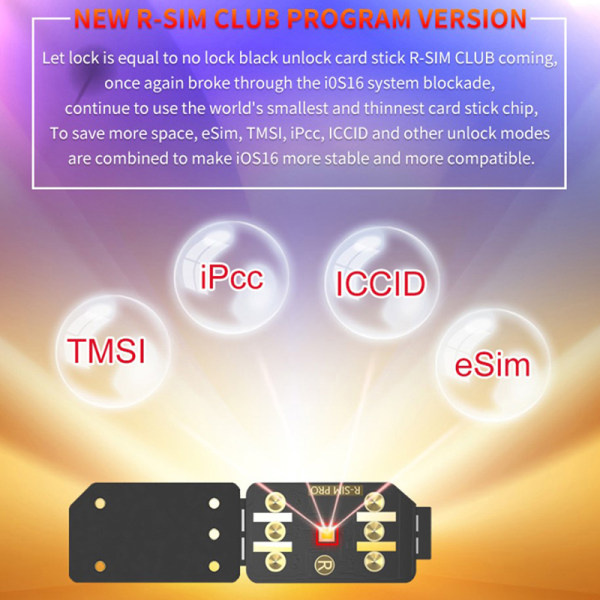 R-SIM18 CLUB rsim club R-SIMCLUB CPU-opplåsingskort Sim-kort St
