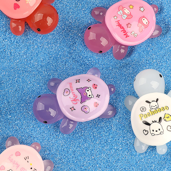 Cartoon Kuromi KT Cat Melody Luminous Turtle Keychain Pendant F 3
