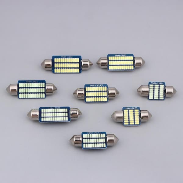 6 st C5W LED-lampor Canbus Festoon LED för bilinteriör registreringsskylt A1
