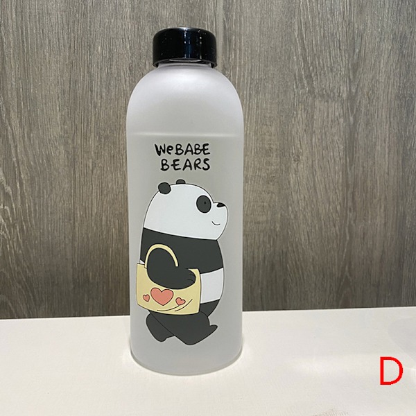 1000 ml Vedenpullo Panda Cup Läpinäkyvä Vedenpullo Juomapullo Matte A style