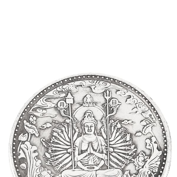 Tibet Antikke Mønter Samling Tusind Hånd Guanyin Commemorat Copper