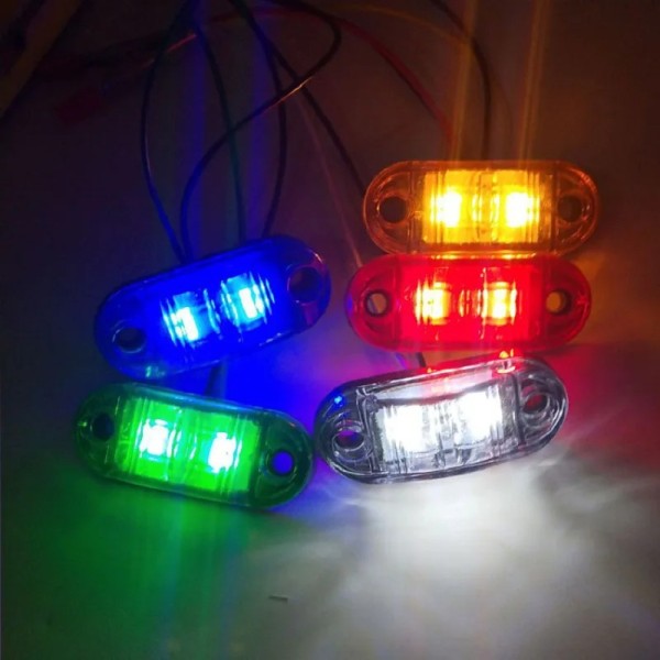 2 st hållbara led sidomarkeringsljus för släpvagnssida G Yellow 2PCS
