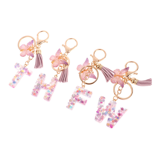 1 kpl A-Z Letters avaimenperä naisille Tupsu Butterfly Pendant Ini H