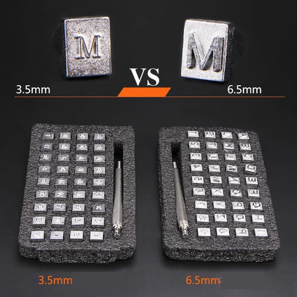 36kpl Teräs Set Numero nahka Leimausrei'ityssarja 6.5mm