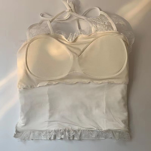 Riippuva kaulapitsi Kaunis selkäpohjainen paita Sexy Off Shoulder V White