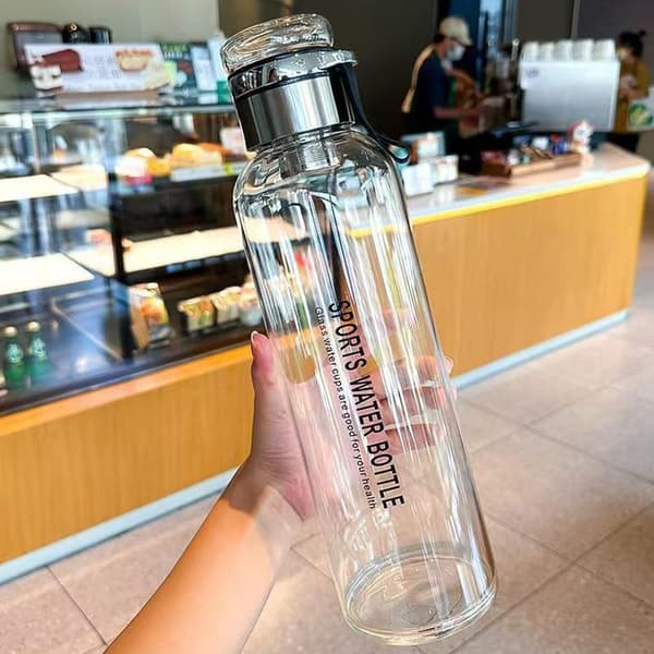1000ml/750ml Stor Kapacitet Glas Vattenflaska Transparent Mjölk A2
