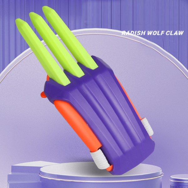 Gulrot 3D-utskrift Wolverines Claw Gravity Fidget Gulrotleker H Green