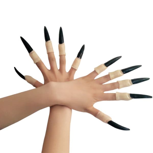 Halloween Lang Hekse Næse Props Spøgelse Finger Negl Cosplay DI A