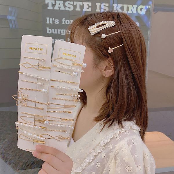 3/4/5 Stk Rhinestone Hårspænder Big Pearl Hårnåle Barrette Cli L