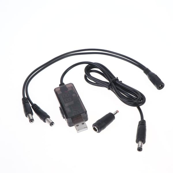 USB Boost Converter DC 5V till 9V 12V USB Step-up-kabel + 3.5x1.3 1 to 1
