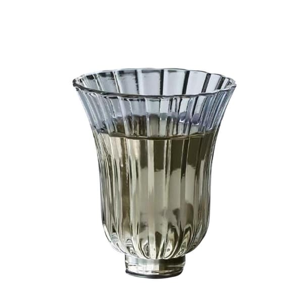 50 ml transparent tekopp i glas med blombladsdesign Gongf
