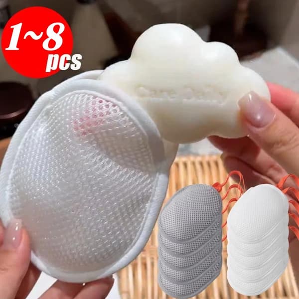 1/2/4/8 stk. skummende sæbepose netmaske massage eksfolierende pose B A3 8pcs