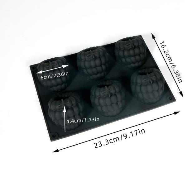 6-cells blåbär hallon design fransk fruktmousseform silikon A1