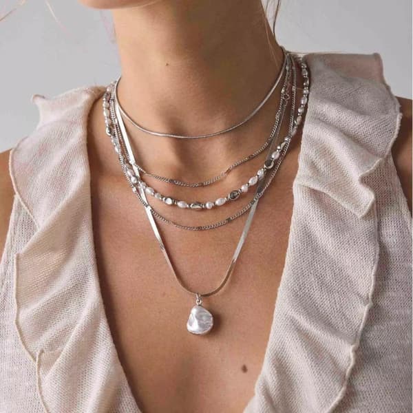 Mode Barock Imitation Pärlhänge Halsband För Kvinnor Trend A1