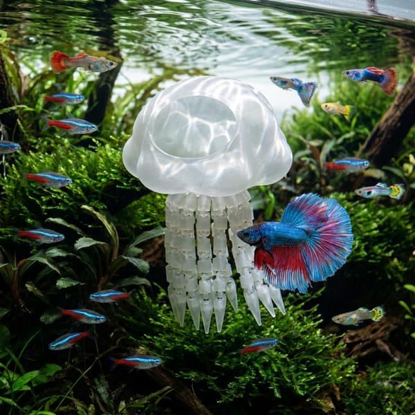 Akvarium Flydende Betta Gemmer Rejer Hule Akvarium Dekoration A10
