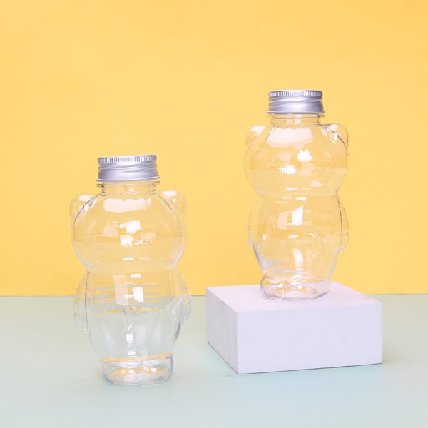 Hjemmelavet saftflasker Kattedesign Drikkeflaske Transparent J 6