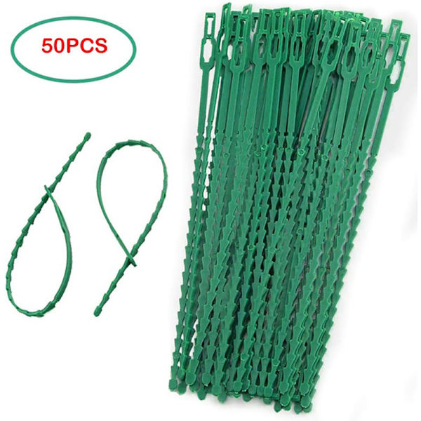 50/100 stk Gjenbrukbare plaststøtteklemmer klemmer s Hanging Vine 50pcs