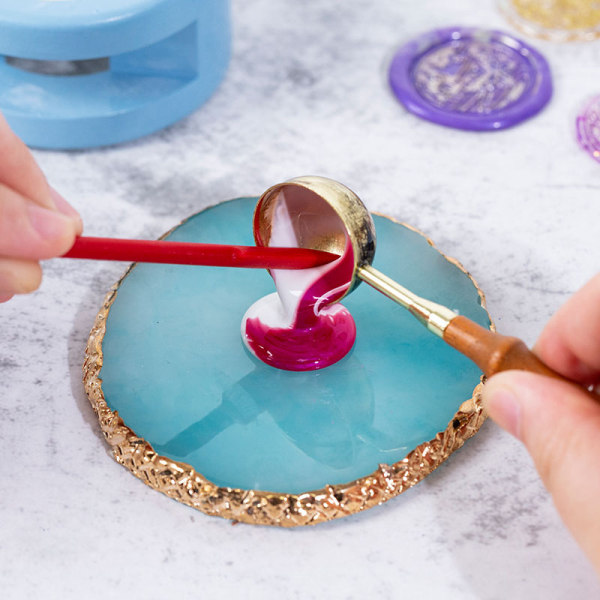 Silikon Spatel Krukke Skraper Scoop Tip Lang Dobbelthodet Cosme Purple