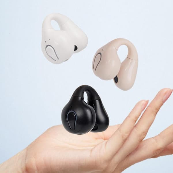 Trådlösa Bluetooth-hörlurar Brusreducering Samtal Ej i örat C White