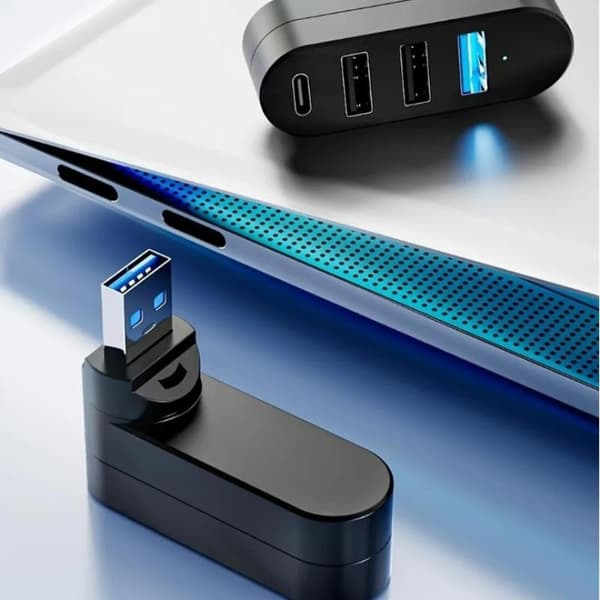 180 roterbar USB 30 Hub 3 4 portar Typ C Splitter Höghastighets D A1