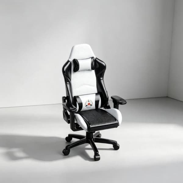 Mini Gaming Stol Modell Dockhus Roterbar Fåtölj Miniatyr White