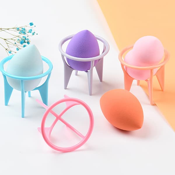Skönhet Makeup Blender Puff Förvaringsställ Äggsvamp torkan Pink