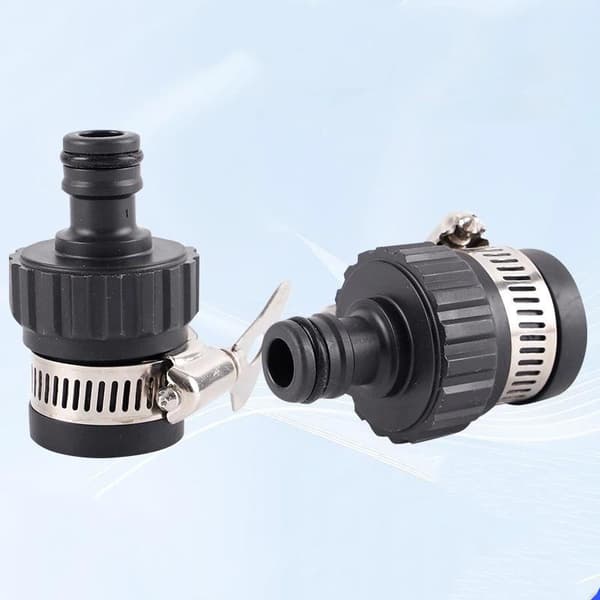 2st Hållbar Universal Vattenkranadapter Plastslang Snabbkoppling Black