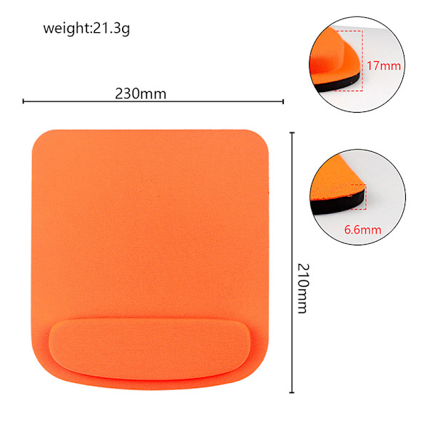 Rannetukihiirimatto Pelitoimiston hiirimatto Eva Ergonomic Mouse red