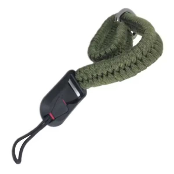 1 stk. Quick Release Spænde Vævet Håndrem Reb Håndledsrem Black