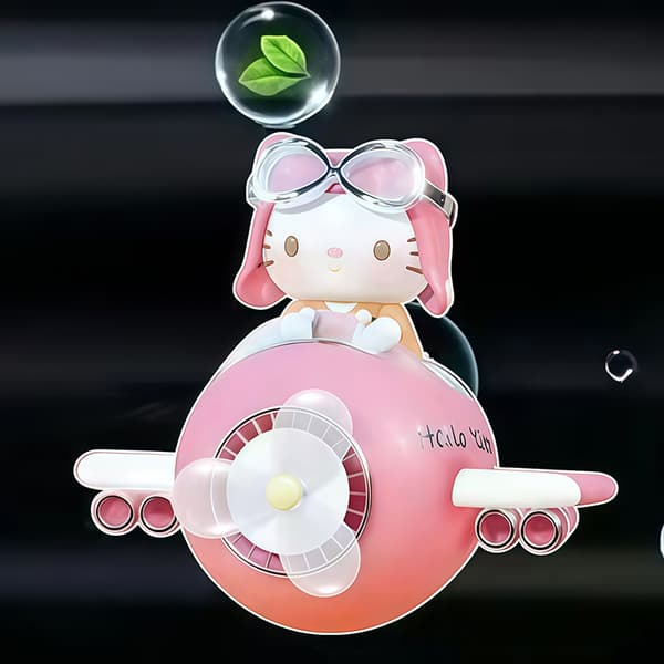 2st Hello Kitty 2D platt akryl bil luftfräschare ventilklämma Ar A4
