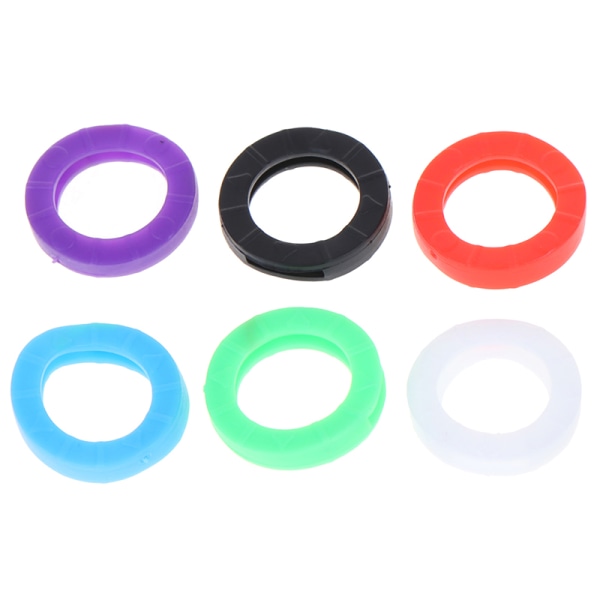 24XBright Colors Hollow Silikon Key Cap Covers Topper Keyring