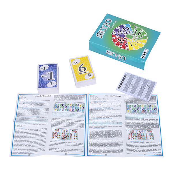 1 æske med "Skyjo Card Game" Family Gathering Game Card Holiday G