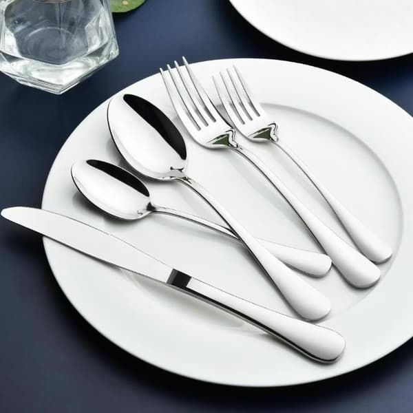 1/3/5 STK Bestikksett i rustfritt stål, speilfinish, rustfritt A1