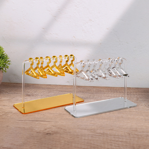 1 sett Øredobber Show Case Akryl Hanger Form Bord Øredobber D Transparent