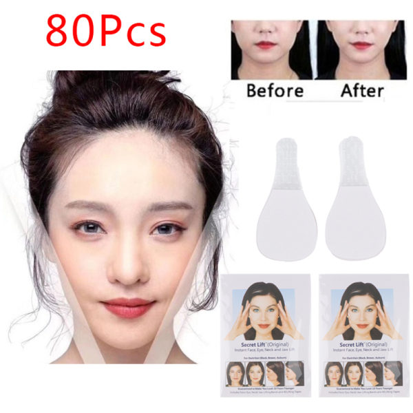 80 kpl / set Invisible Thin Facial Line Wrinkle Skin V Face