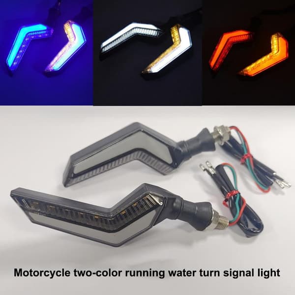 Motorcykelmodifieringsdelar Tvåfärgad flödande ängelvinge Tur White 1PC