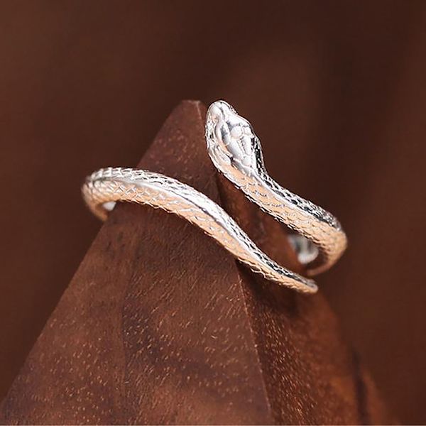 Creative Snake Ring Mode Djur Finger Ring Öppning Svans Rin