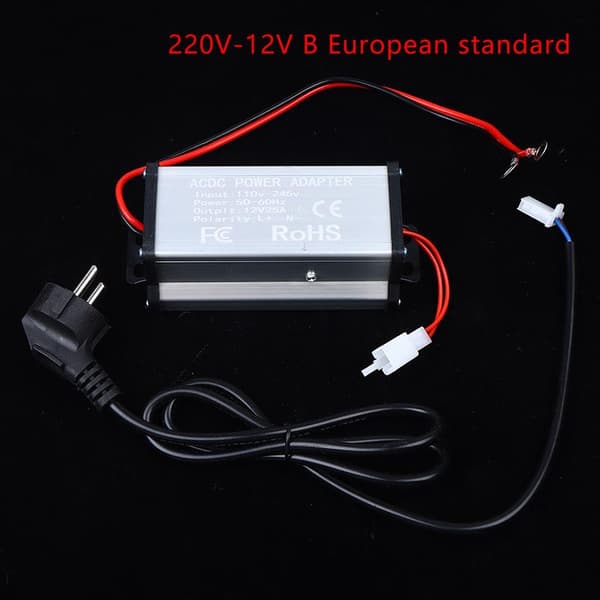 EU/UK/US stik strømomformer 230V til 12V adapter til diesel Ai A2