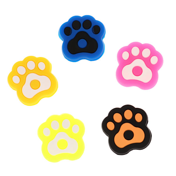 1 stk Cat Paw Shape Tennisracket Vibrasjonsdempere Silikon A Fluorescence green