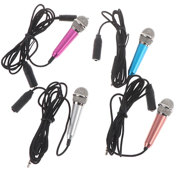Kannettava 3,5 mm stereostudiomikrofoni KTV karaoke minimikrofoni Rose red