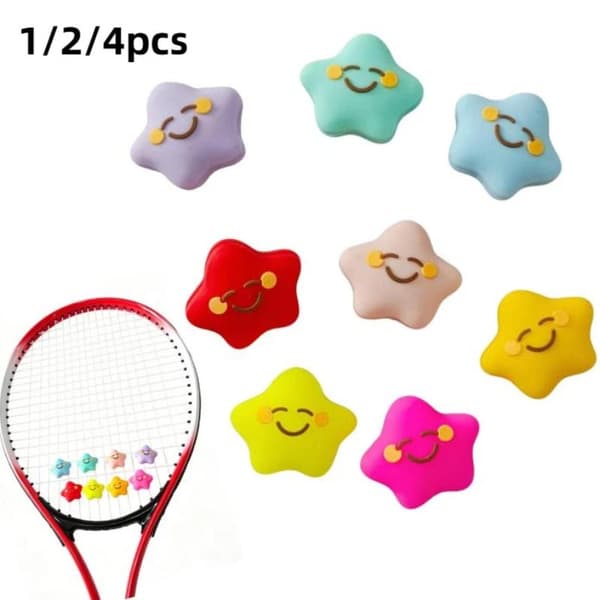 Silikon Tennisracket Vibrationsdämpare Stjärnstil Absorption A8